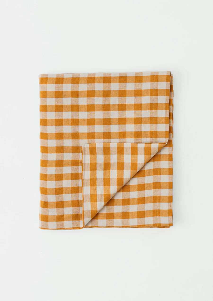 Orchard Check Linen Cotton Tablecloth