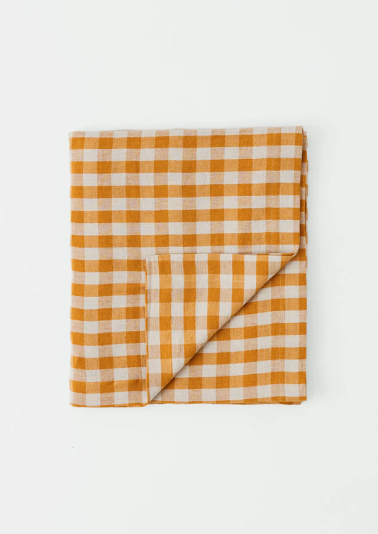 Orchard Check Linen Cotton Tablecloth